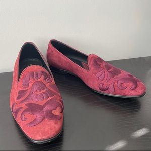 Suede Bordeaux Loafers